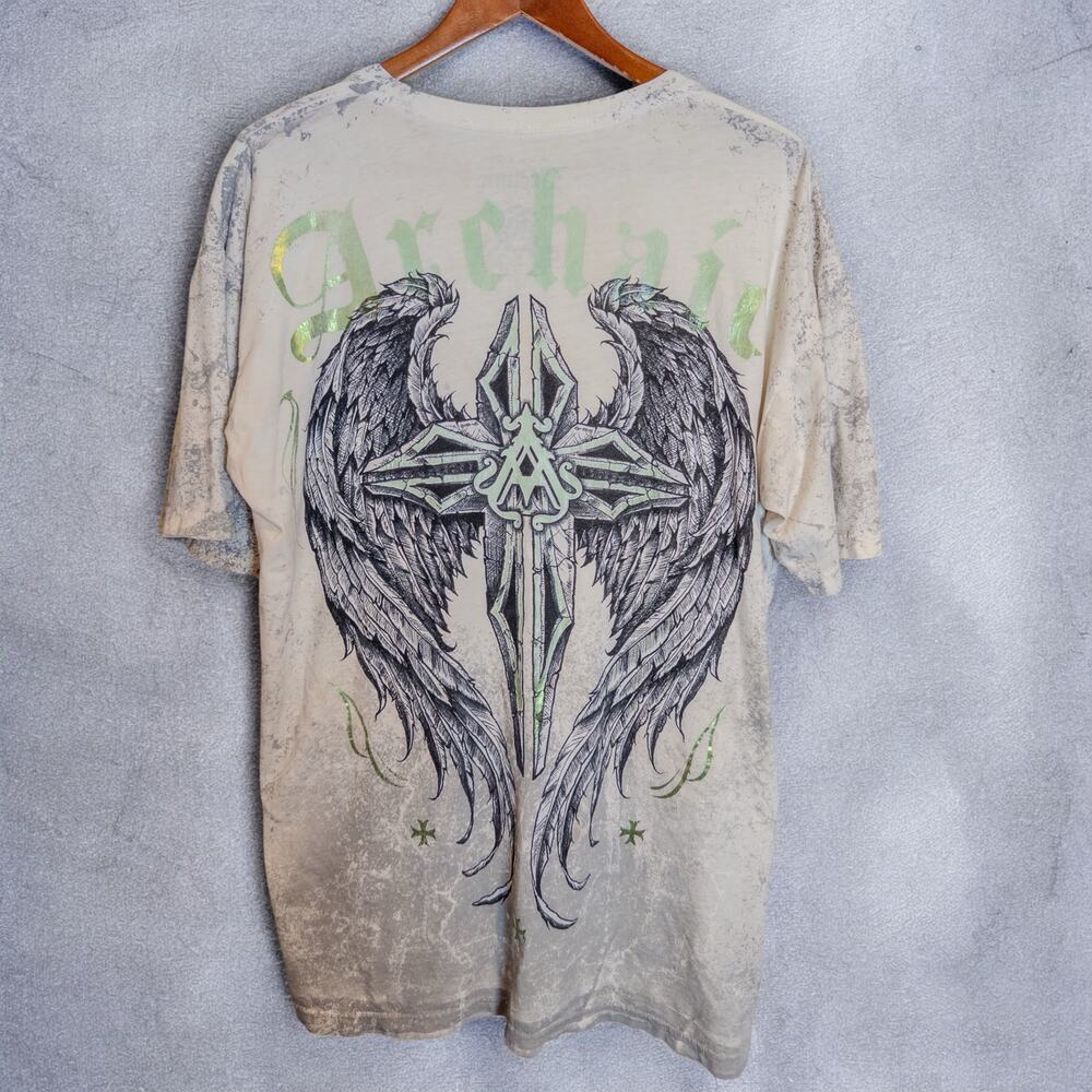 Vintage 2000s Archaic by Affliction “Death or Glory” Graphic Tee Size XL